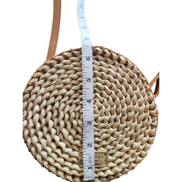 Bath & Body Works STRAW CROSSBODY Cosmetic or Beach Bag Boho Style - Picture 9 of 10